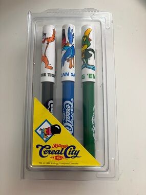 Kellogg's Cereal City USA Character Pens Vintage 1998